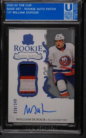 2023-24 The Cup Base Set - Rookie Auto Patch William Dufour front